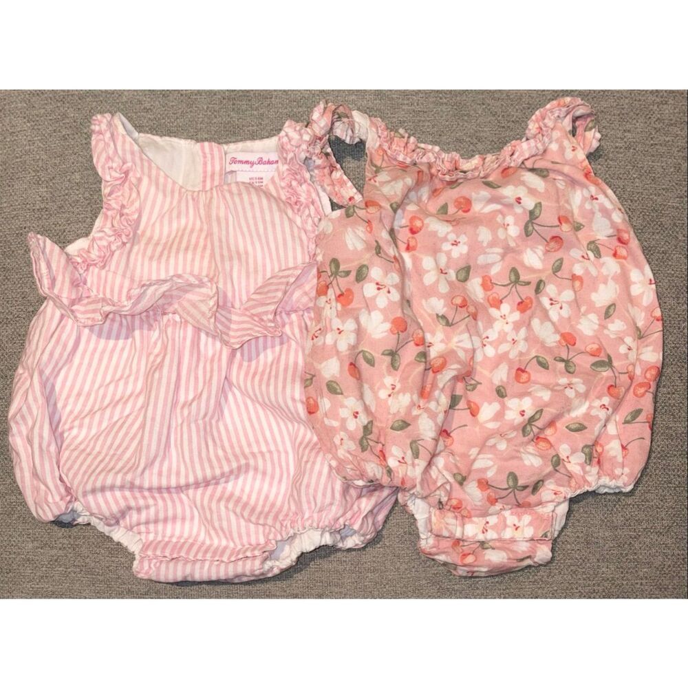 Lot of 2 Tommy Bahama rompers size 3-6 mos